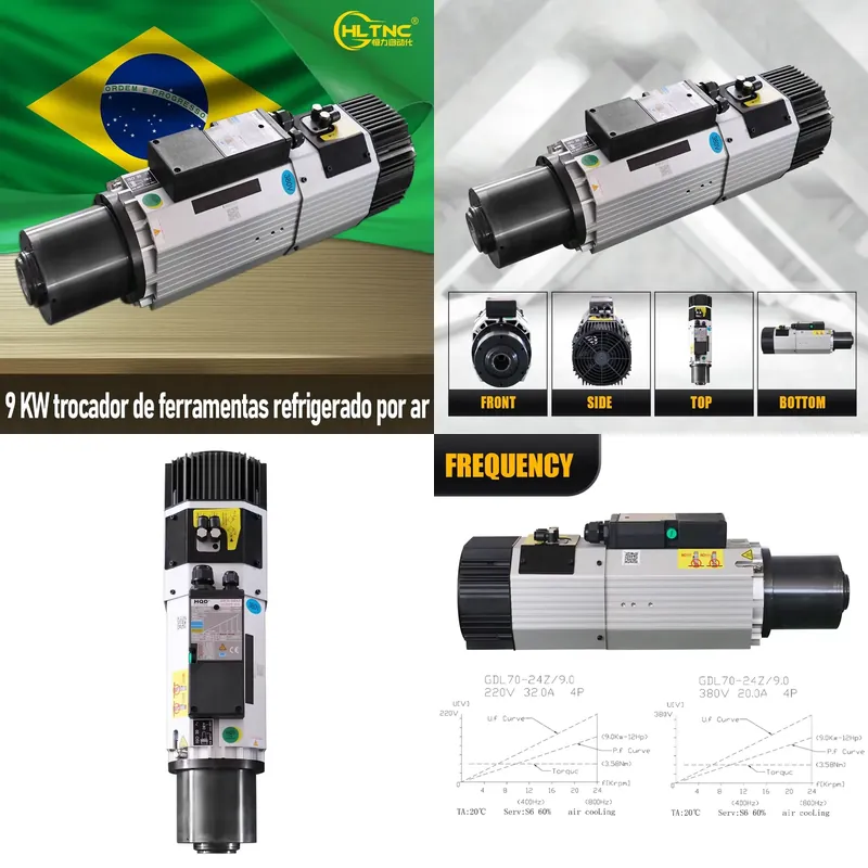 AP01 9KW ISO30 Chłodzony powie – Cnc Spindle Motor recenzja i cena